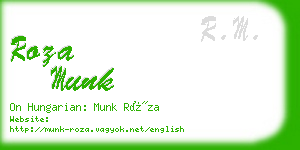 roza munk business card